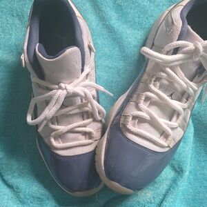 Jordans Blue and White Athletic Sneakers